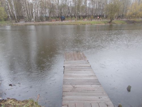 в процессе очистки